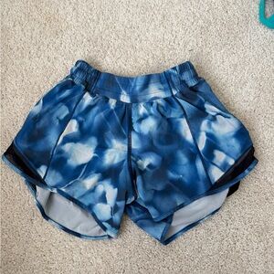 lululemon athletica Blue Patterned Athletic Shorts